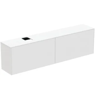 IDEAL STANDARD CONCA - Waschtisch-Unterschrank 1987x373x550 mm in weiß matt lackiert, 4 Schubladen - Grifflos, Vollauszug, Push-to-open, SoftClosing, Vormontiert, Nachhaltig gewonnenes Holz #T3998Y1 - Weiß matt