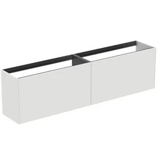 IDEAL STANDARD CONCA - Waschtisch-Unterschrank 1985x373x540 mm in weiß matt lackiert, 4 Schubladen - Grifflos, Vollauszug, Push-to-open, SoftClosing, Vormontiert, Nachhaltig gewonnenes Holz #T3999Y1 - Weiß matt