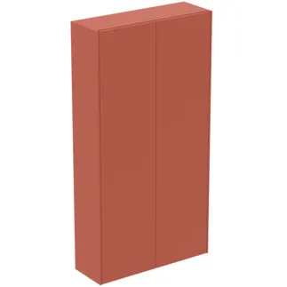 IDEAL STANDARD CONCA - Schrank 720x250x1400 mm in sunset matt lackiert, 2 Türen - Grifflos, Push-to-open, Vormontiert, Nachhaltig gewonnenes Holz #T4107Y3 - Sunset matt