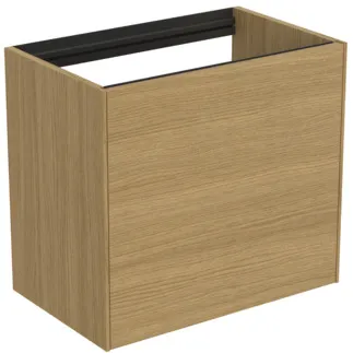 IDEAL STANDARD CONCA - Waschtisch-Unterschrank 600x373x540 mm in eiche hell furnier, 2 Schubladen - Grifflos, Vollauszug, Push-to-open, SoftClosing, Platzsparend, Vormontiert, Nachhaltig gewonnenes Holz, Echtholzfurnier #T3991Y6 - Eiche hell