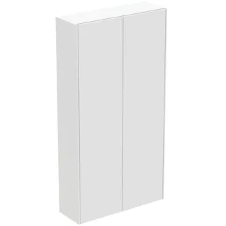 IDEAL STANDARD CONCA - Schrank 720x250x1400 mm in weiß matt lackiert, 2 Türen - Grifflos, Push-to-open, Vormontiert, Nachhaltig gewonnenes Holz #T4107Y1 - Weiß matt