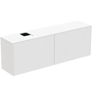 IDEAL STANDARD CONCA - Waschtisch-Unterschrank 1587x373x550 mm in weiß matt lackiert, 4 Schubladen - Grifflos, Vollauszug, Push-to-open, SoftClosing, Vormontiert, Nachhaltig gewonnenes Holz #T3995Y1 - Weiß matt