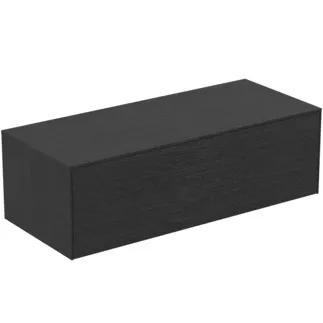 IDEAL STANDARD CONCA - Waschtisch-Unterschrank 1202x505x370 mm in eiche geflammt furnier, 1 Schublade - Grifflos, Vollauszug, Push-to-open, SoftClosing, Vormontiert, Nachhaltig gewonnenes Holz, Echtholzfurnier #T4314Y4 - Eiche geflammt