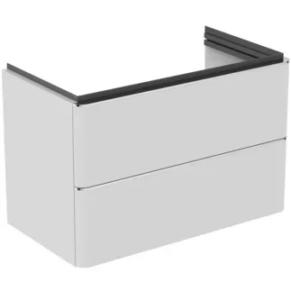 IDEAL STANDARD ADAPTO / STRADA II - Waschtisch-Unterschrank 770x417x490 mm in weiß, 2 Schubladen - Push-to-open, SoftClosing, Vormontiert, Nachhaltig gewonnenes Holz #T4301WG - Hochglanz weiß lackiert
