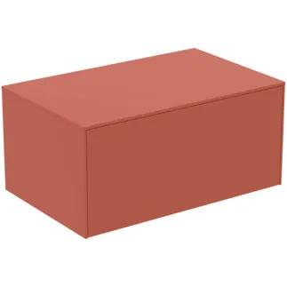 IDEAL STANDARD CONCA - Waschtisch-Unterschrank 802x505x370 mm in sunset matt lackiert, 1 Schublade - Grifflos, Vollauszug, Push-to-open, SoftClosing, Vormontiert, Nachhaltig gewonnenes Holz #T4312Y3 - Sunset matt