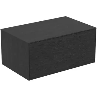 IDEAL STANDARD CONCA - Waschtisch-Unterschrank 802x505x370 mm in eiche geflammt furnier, 1 Schublade - Grifflos, Vollauszug, Push-to-open, SoftClosing, Vormontiert, Nachhaltig gewonnenes Holz, Echtholzfurnier #T4312Y4 - Eiche geflammt