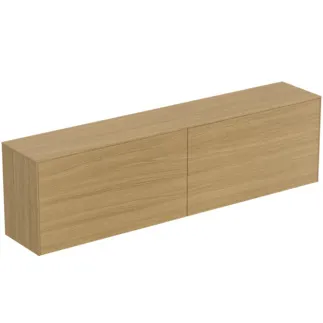 IDEAL STANDARD CONCA - Waschtisch-Unterschrank 1987x373x550 mm in eiche hell furnier, 4 Schubladen - Grifflos, Vollauszug, Push-to-open, SoftClosing, Vormontiert, Nachhaltig gewonnenes Holz, Echtholzfurnier #T4332Y6 - Eiche hell