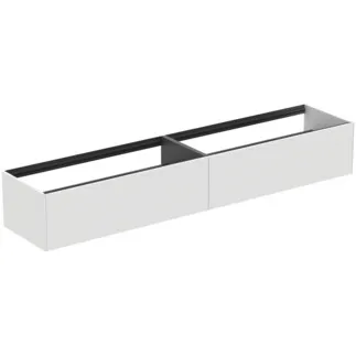 IDEAL STANDARD CONCA - Waschtisch-Unterschrank 2385x505x360 mm in weiß matt lackiert, 2 Schubladen - Grifflos, Vollauszug, Push-to-open, SoftClosing, Vormontiert, Nachhaltig gewonnenes Holz #T4333Y1 - Weiß matt