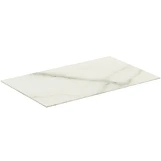 IDEAL STANDARD CONCA - Waschtischplatte 600x373x6 mm in marmor calacatta #T4344DH - Marmor Calacatta