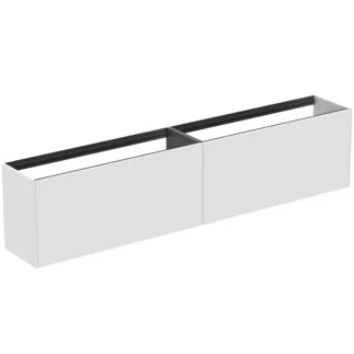 IDEAL STANDARD CONCA - Waschtisch-Unterschrank 2385x373x540 mm in weiß matt lackiert, 4 Schubladen - Grifflos, Vollauszug, Push-to-open, SoftClosing, Vormontiert, Nachhaltig gewonnenes Holz #T4339Y1 - Weiß matt