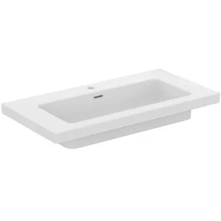 IDEAL STANDARD EXTRA - Möbelwaschtisch 1010x510x150 mm in weiß glänzend, 1 Hahnloch, mit Überlauf #T436601 - Weiß (Alpin)