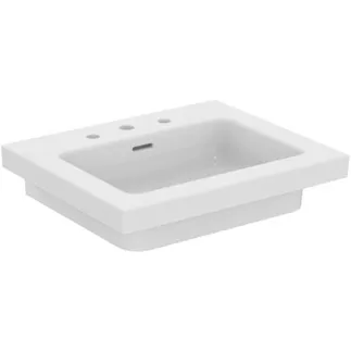 IDEAL STANDARD EXTRA - Möbelwaschtisch 610x510x150 mm in weiß, 3 Hahnlöcher, mit Überlauf - IdealPlus #T4360MA - Weiß (Alpin) mit Ideal Plus
