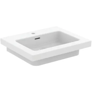 IDEAL STANDARD EXTRA - Möbelwaschtisch 610x510x150 mm in weiß seidenmatt, 1 Hahnloch, mit Überlauf #T4358V1 - Seidenweiß