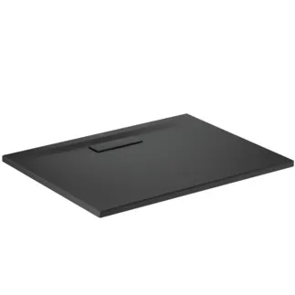 IDEAL STANDARD ULTRAFLAT NEW - Rechteck-Brausewanne 900x700x25 mm in schwarz seidenmatt, ohne Ablaufgarnitur - Reinigungsmittelbeständig, Lichtbeständig, Barrierefrei, gemäß DIN 18040, 25 mm Höhe #T4474V3 - Schwarz