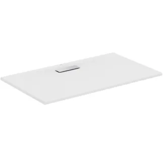 IDEAL STANDARD ULTRAFLAT NEW - Rechteck-Brausewanne 1200x700x25 mm in weiß seidenmatt, ohne Ablaufgarnitur - Reinigungsmittelbeständig, Lichtbeständig, Barrierefrei, gemäß DIN 18040, 25 mm Höhe #T4476V1 - Seidenweiß