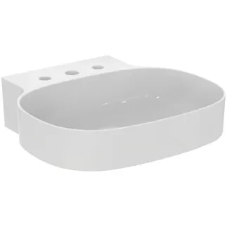 IDEAL STANDARD LINDA-X - Waschtisch 500x480x135 mm in weiß glänzend, 3 Hahnlöcher, ohne Überlauf - Diamatec #T439101 - Weiß (Alpin)