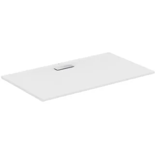 IDEAL STANDARD ULTRAFLAT NEW - Rechteck-Brausewanne 1400x800x25 mm in weiß seidenmatt, ohne Ablaufgarnitur - Reinigungsmittelbeständig, Lichtbeständig, Barrierefrei, gemäß DIN 18040, 25 mm Höhe #T4470V1 - Seidenweiß