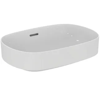 IDEAL STANDARD LINDA-X - Schale 550x380x155 mm in weiß, ohne Hahnloch, mit Überlauf - Diamatec, Platzsparender Waschtisch, IdealPlus #T4401MA - Weiß (Alpin) mit Ideal Plus