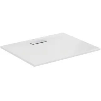 IDEAL STANDARD ULTRAFLAT NEW - Rechteck-Brausewanne 1000x800x25 mm in weiß glänzend, ohne Ablaufgarnitur - Reinigungsmittelbeständig, Lichtbeständig, Barrierefrei, gemäß DIN 18040, 25 mm Höhe #T446801 - Weiß (Alpin)