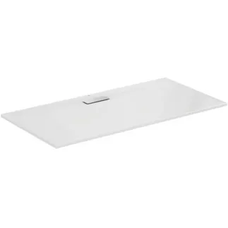 IDEAL STANDARD ULTRAFLAT NEW - Rechteck-Brausewanne 1600x800x25 mm in weiß glänzend, ohne Ablaufgarnitur - Reinigungsmittelbeständig, Lichtbeständig, Barrierefrei, gemäß DIN 18040, 25 mm Höhe #T447101 - Weiß (Alpin)