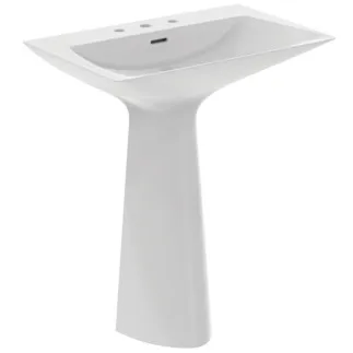 IDEAL STANDARD TIPO-Z - Waschtisch 740x470x900 mm in weiß seidenmatt, 3 Hahnlöcher, mit Überlauf #T4426V1 - Seidenweiß