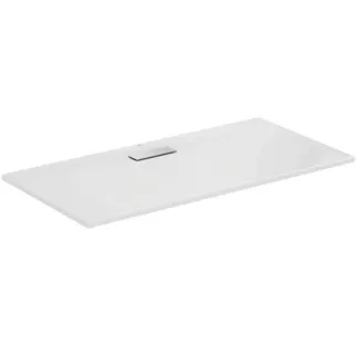 IDEAL STANDARD ULTRAFLAT NEW - Rechteck-Brausewanne 1400x700x25 mm in weiß glänzend, ohne Ablaufgarnitur - Reinigungsmittelbeständig, Lichtbeständig, Barrierefrei, gemäß DIN 18040, 25 mm Höhe #T447701 - Weiß (Alpin)