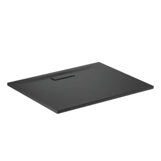 IDEAL STANDARD ULTRAFLAT NEW - Rechteck-Brausewanne 1000x800x25 mm in schwarz seidenmatt, ohne Ablaufgarnitur - Reinigungsmittelbeständig, Lichtbeständig, Barrierefrei, gemäß DIN 18040, 25 mm Höhe #T4468V3 - Schwarz