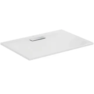 IDEAL STANDARD ULTRAFLAT NEW - Rechteck-Brausewanne 1000x700x25 mm in weiß glänzend, ohne Ablaufgarnitur - Reinigungsmittelbeständig, Lichtbeständig, Barrierefrei, gemäß DIN 18040, 25 mm Höhe #T447501 - Weiß (Alpin)