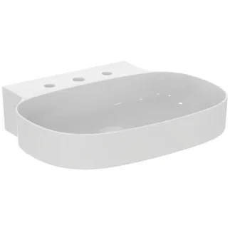 IDEAL STANDARD LINDA-X - Waschtisch 600x500x135 mm in weiß glänzend, 3 Hahnlöcher, ohne Überlauf - Diamatec #T439401 - Weiß (Alpin)