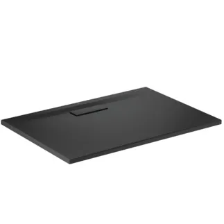 IDEAL STANDARD ULTRAFLAT NEW - Rechteck-Brausewanne 1000x700x25 mm in schwarz seidenmatt, ohne Ablaufgarnitur - Reinigungsmittelbeständig, Lichtbeständig, Barrierefrei, gemäß DIN 18040, 25 mm Höhe #T4475V3 - Schwarz