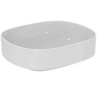 IDEAL STANDARD LINDA-X - Schale 450x380x130 mm in weiß, ohne Hahnloch, ohne Überlauf - Diamatec, Platzsparender Waschtisch, IdealPlus #T4400MA - Weiß (Alpin) mit Ideal Plus