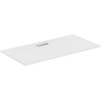 IDEAL STANDARD ULTRAFLAT NEW - Rechteck-Brausewanne 1600x800x25 mm in weiß seidenmatt, ohne Ablaufgarnitur - Reinigungsmittelbeständig, Lichtbeständig, Barrierefrei, gemäß DIN 18040, 25 mm Höhe #T4471V1 - Seidenweiß