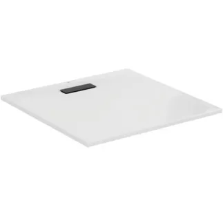 IDEAL STANDARD ULTRAFLAT NEW - Quadratische Brausewanne 900x900x25 mm in weiß glänzend, ohne Ablaufgarnitur - Reinigungsmittelbeständig, Lichtbeständig, Barrierefrei, gemäß DIN 18040, 25 mm Höhe #T446701 - Weiß (Alpin)