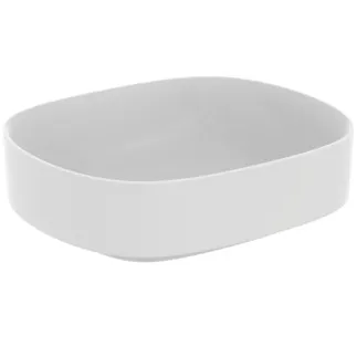 IDEAL STANDARD LINDA-X - Schale 450x380x130 mm in weiß seidenmatt, ohne Hahnloch, ohne Überlauf - Diamatec, Platzsparender Waschtisch #T4400V1 - Seidenweiß