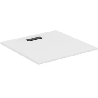 IDEAL STANDARD ULTRAFLAT NEW - Quadratische Brausewanne 900x900x25 mm in weiß seidenmatt, ohne Ablaufgarnitur - Reinigungsmittelbeständig, Lichtbeständig, Barrierefrei, gemäß DIN 18040, 25 mm Höhe #T4467V1 - Seidenweiß