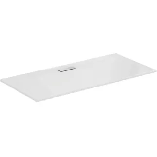 IDEAL STANDARD ULTRAFLAT NEW - Rechteck-Brausewanne 1700x800x25 mm in weiß glänzend, ohne Ablaufgarnitur - Reinigungsmittelbeständig, Lichtbeständig, Barrierefrei, gemäß DIN 18040, 25 mm Höhe #T447201 - Weiß (Alpin)