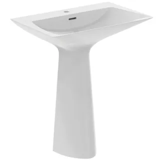 IDEAL STANDARD TIPO-Z - Waschtisch 740x470x900 mm in weiß seidenmatt, 1 Hahnloch, mit Überlauf #T4425V1 - Seidenweiß