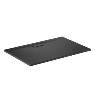 IDEAL STANDARD ULTRAFLAT NEW - Rechteck-Brausewanne 1200x800x25 mm in schwarz seidenmatt, ohne Ablaufgarnitur - Reinigungsmittelbeständig, Lichtbeständig, Barrierefrei, gemäß DIN 18040, 25 mm Höhe #T4469V3 - Schwarz