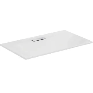 IDEAL STANDARD ULTRAFLAT NEW - Rechteck-Brausewanne 1200x700x25 mm in weiß glänzend, ohne Ablaufgarnitur - Reinigungsmittelbeständig, Lichtbeständig, Barrierefrei, gemäß DIN 18040, 25 mm Höhe #T447601 - Weiß (Alpin)