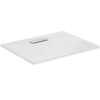 IDEAL STANDARD ULTRAFLAT NEW - Rechteck-Brausewanne 900x700x25 mm in weiß glänzend, ohne Ablaufgarnitur - Reinigungsmittelbeständig, Lichtbeständig, Barrierefrei, gemäß DIN 18040, 25 mm Höhe #T447401 - Weiß (Alpin)