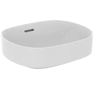 IDEAL STANDARD LINDA-X - Schale 450x380x155 mm in weiß seidenmatt, ohne Hahnloch, mit Überlauf - Diamatec, Platzsparender Waschtisch #T4399V1 - Seidenweiß