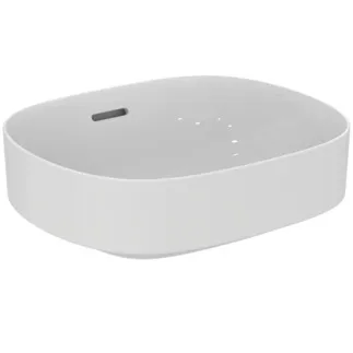 IDEAL STANDARD LINDA-X - Schale 450x380x155 mm in weiß glänzend, ohne Hahnloch, mit Überlauf - Diamatec, Platzsparender Waschtisch #T439901 - Weiß (Alpin)