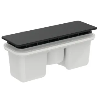 IDEAL STANDARD ULTRAFLAT NEW - Ablaufset 220x165x95 mm in schwarz seidenmatt #T4493V3 - Schwarz