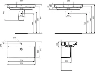 IDEAL STANDARD I.LIFE A - Wandsäule 195x288x331 mm in weiß - IdealPlus #T4519MA - Weiß (Alpin) mit Ideal Plus, Bild 6