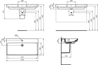 IDEAL STANDARD I.LIFE A - Wandsäule 195x288x331 mm in weiß - IdealPlus #T4519MA - Weiß (Alpin) mit Ideal Plus, Bild 5