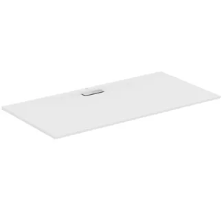 IDEAL STANDARD ULTRAFLAT NEW - Rechteck-Brausewanne 1800x900x25 mm in weiß seidenmatt, ohne Ablaufgarnitur - Reinigungsmittelbeständig, Lichtbeständig, Barrierefrei, gemäß DIN 18040, 25 mm Höhe #T4487V1 - Seidenweiß