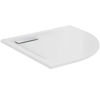 IDEAL STANDARD ULTRAFLAT NEW - Quadratische Brausewanne 800x800x25 mm in weiß glänzend, ohne Ablaufgarnitur - Reinigungsmittelbeständig, Lichtbeständig, Barrierefrei, gemäß DIN 18040, 25 mm Höhe #T449101 - Weiß (Alpin)