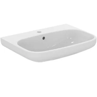 IDEAL STANDARD I.LIFE A - Waschtisch 650x480x180 mm in weiß glänzend, 1 Hahnloch, mit Überlauf #T451001 - Weiß (Alpin)