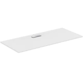 IDEAL STANDARD ULTRAFLAT NEW - Rechteck-Brausewanne 1600x700x25 mm in weiß seidenmatt, ohne Ablaufgarnitur - Reinigungsmittelbeständig, Lichtbeständig, Barrierefrei, gemäß DIN 18040, 25 mm Höhe #T4478V1 - Seidenweiß