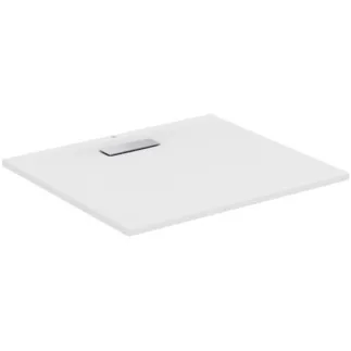 IDEAL STANDARD ULTRAFLAT NEW - Rechteck-Brausewanne 900x800x25 mm in weiß seidenmatt, ohne Ablaufgarnitur - Reinigungsmittelbeständig, Lichtbeständig, Barrierefrei, gemäß DIN 18040, 25 mm Höhe #T4481V1 - Seidenweiß
